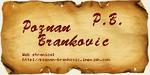 Poznan Branković vizit kartica